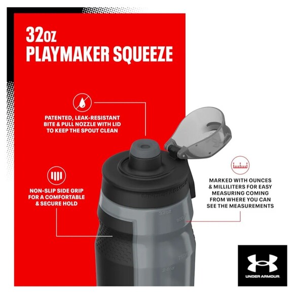 Under Armour Playmaker Squeeze Bottle 32 oz Planet Purple - Picture 7 of 7